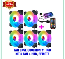 FAN COOLMOON SUNSHINE Y1 RGB KIT 5 + HUB